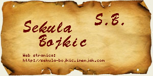 Sekula Bojkić vizit kartica